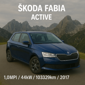 Škoda Fabia Active 1,0MPI 44kW, 4 Türen,prijeđeni kilometri 103329km,prva registracija 20.10.2017.