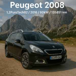 Peugeot 2008 1,2PureTech82 / Prva Reg14.06.2016 / 60kw/ Pređ. 135.851 km