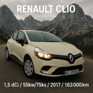 Renault Clio1.5 dCi ,Dizel / 55kw/75ks/ 27.01.2017/ 163 000km BEŽ boja N1,4 SJEDALA